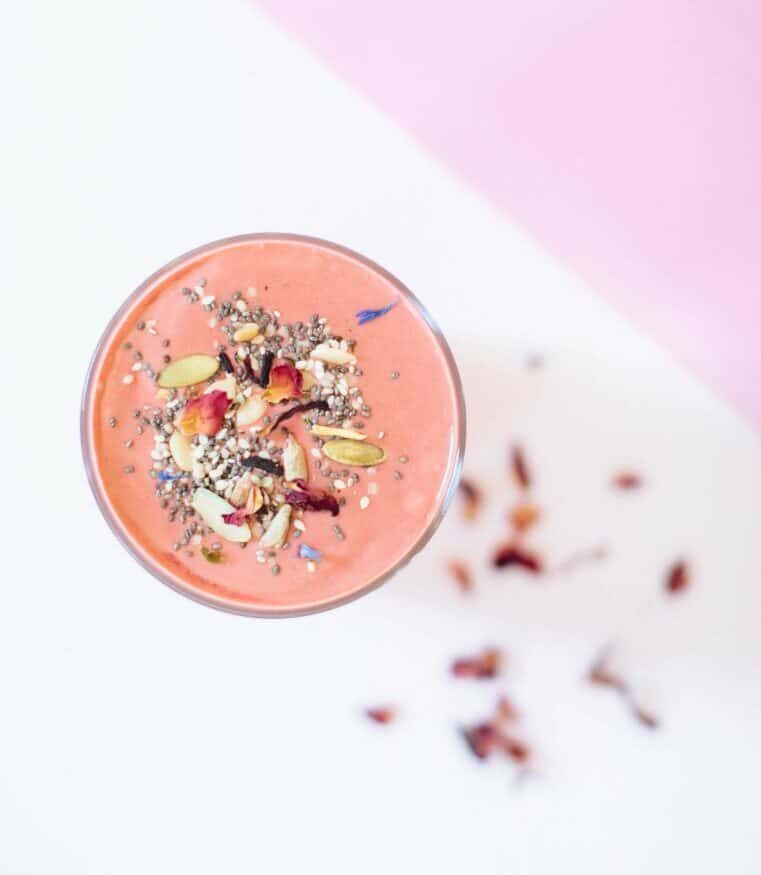 Smoothie Recipe Almond Butter Pink Beet Smoothie e1665102346222