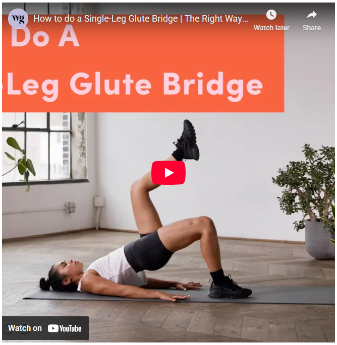 How to do a Single-Leg Glute Bridge | The Right Way | Well+Good